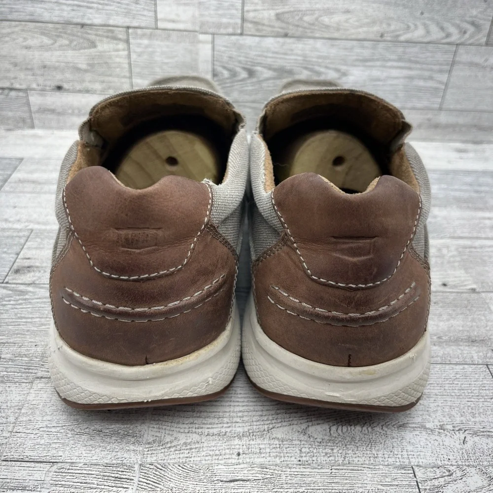 Florsheim Great Lakes Brown Canvas‎ Moc Toe Slip On Shoes Men Size 12M